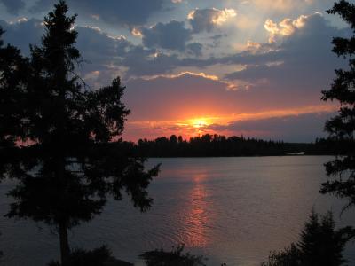 Brown Bear Lake at sunset 