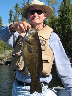 Canada bass fishing at Brown Bear lake